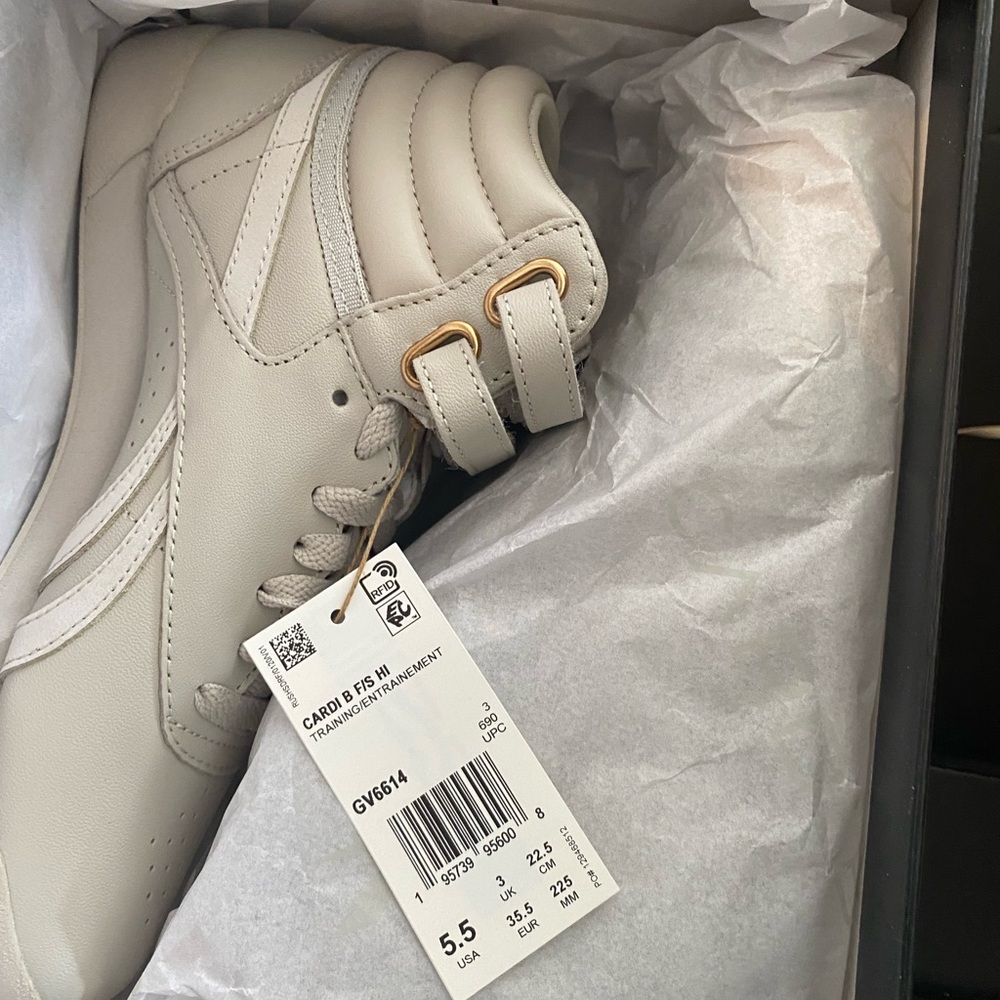 Cardi B Reebok Women's Grey High-Top Sneakers - Picture 5 of 9